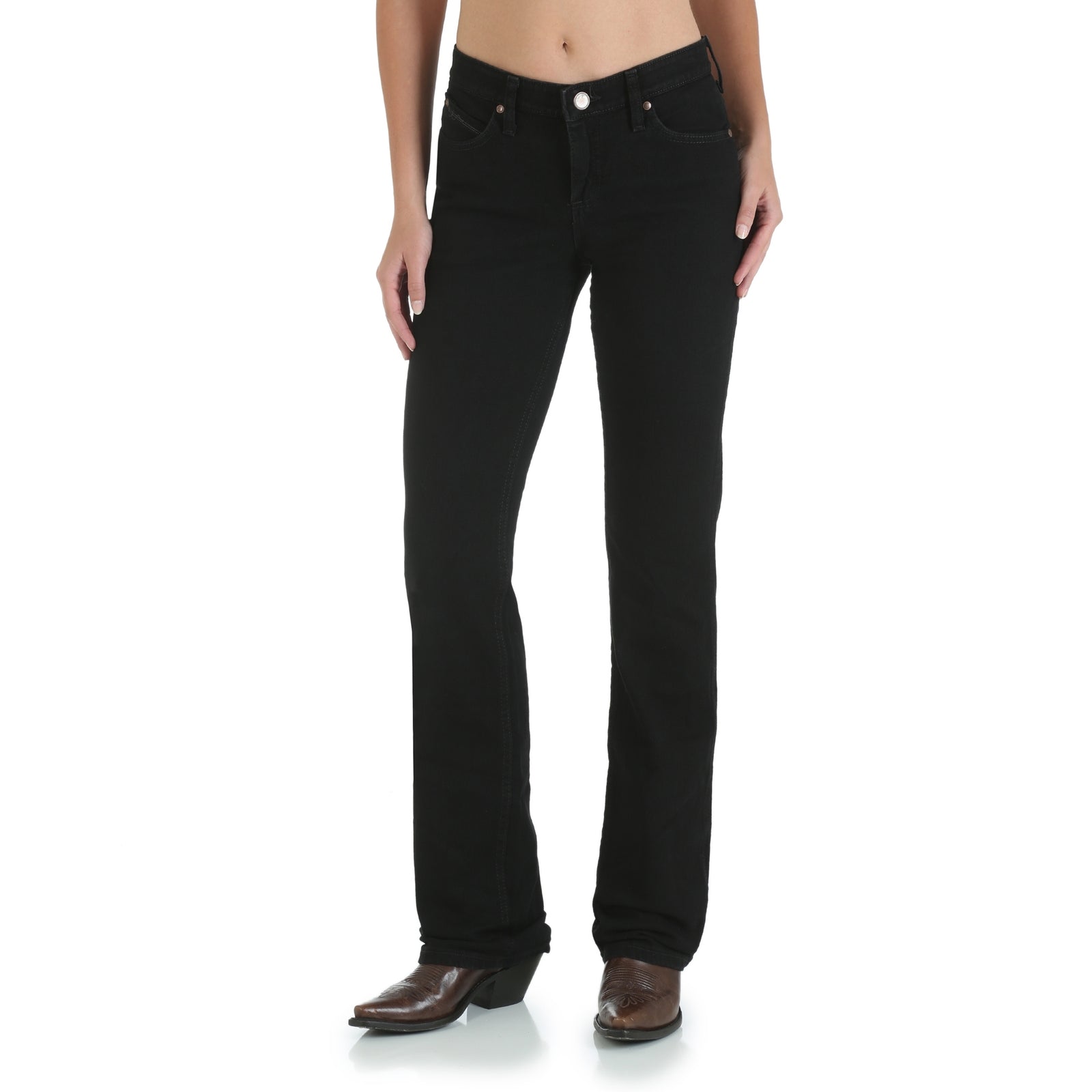 Wrangler Women's Black Denim Ultimate Q-Baby Riding Jean